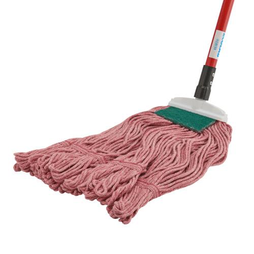 Red Rag Mops Advanced Flr Care Mop 17 oz Looped End Red